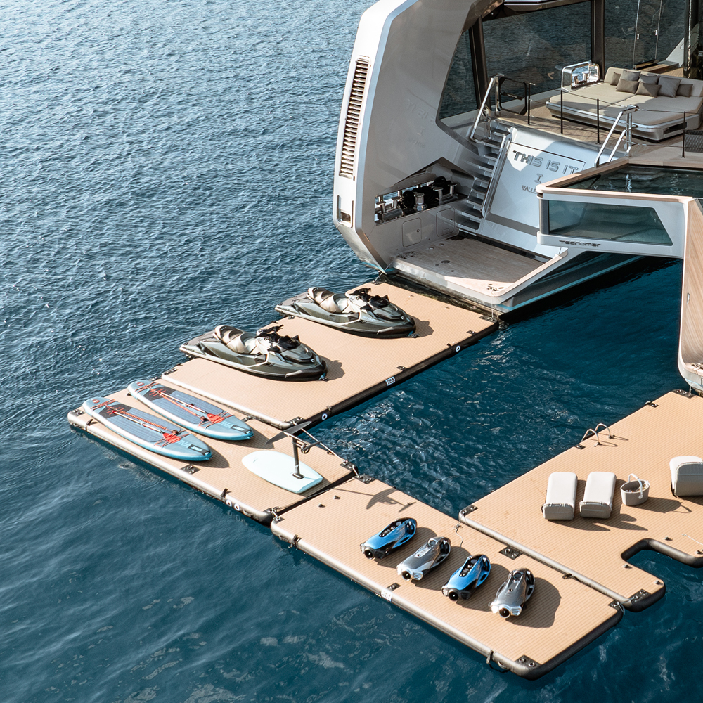 SeaRaft M-Shape opblaasbaar jetski dock grijs 4