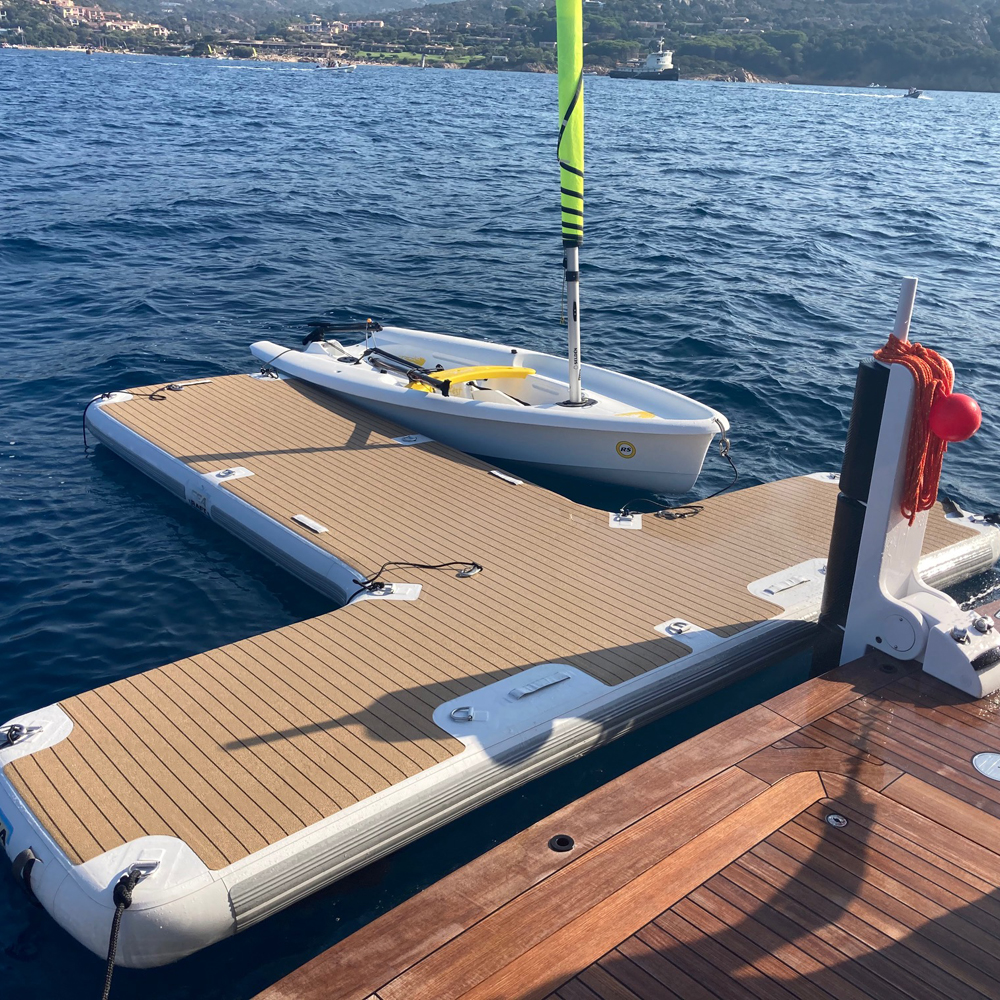 SeaRaft T-Shape opblaasbaar jetski dock grijs 2