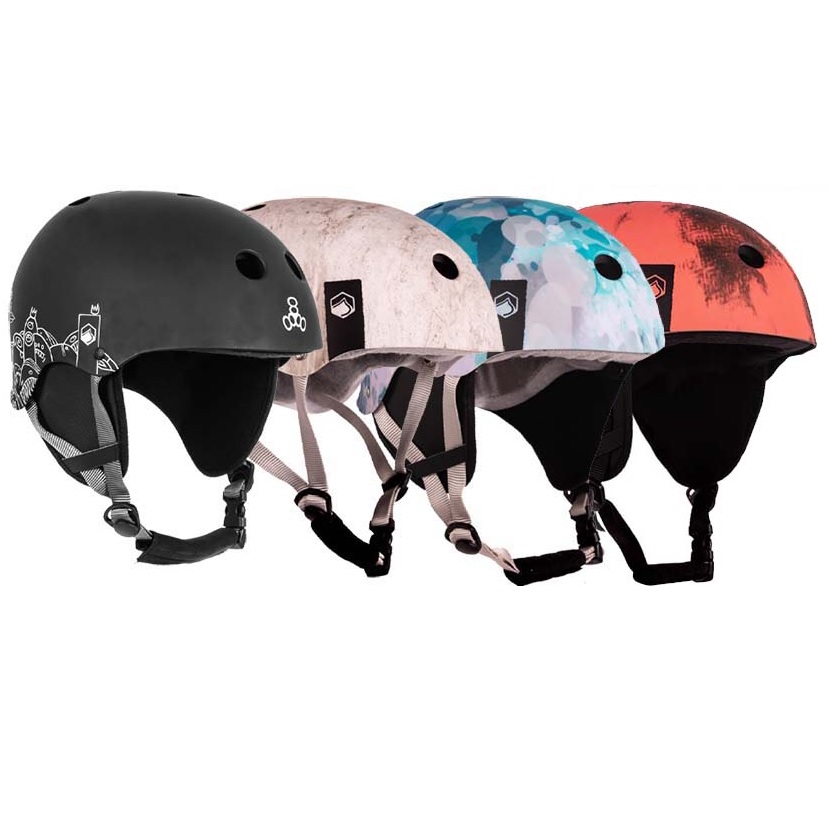 Liquid Force watersport helm flash w/earflaps zwart/print 4