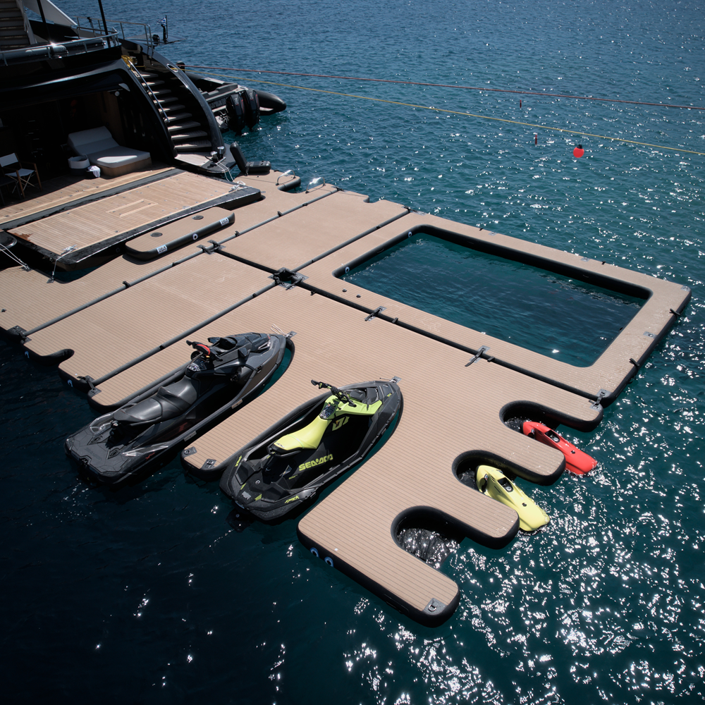 Teak deck opblaasbaar zwembad large