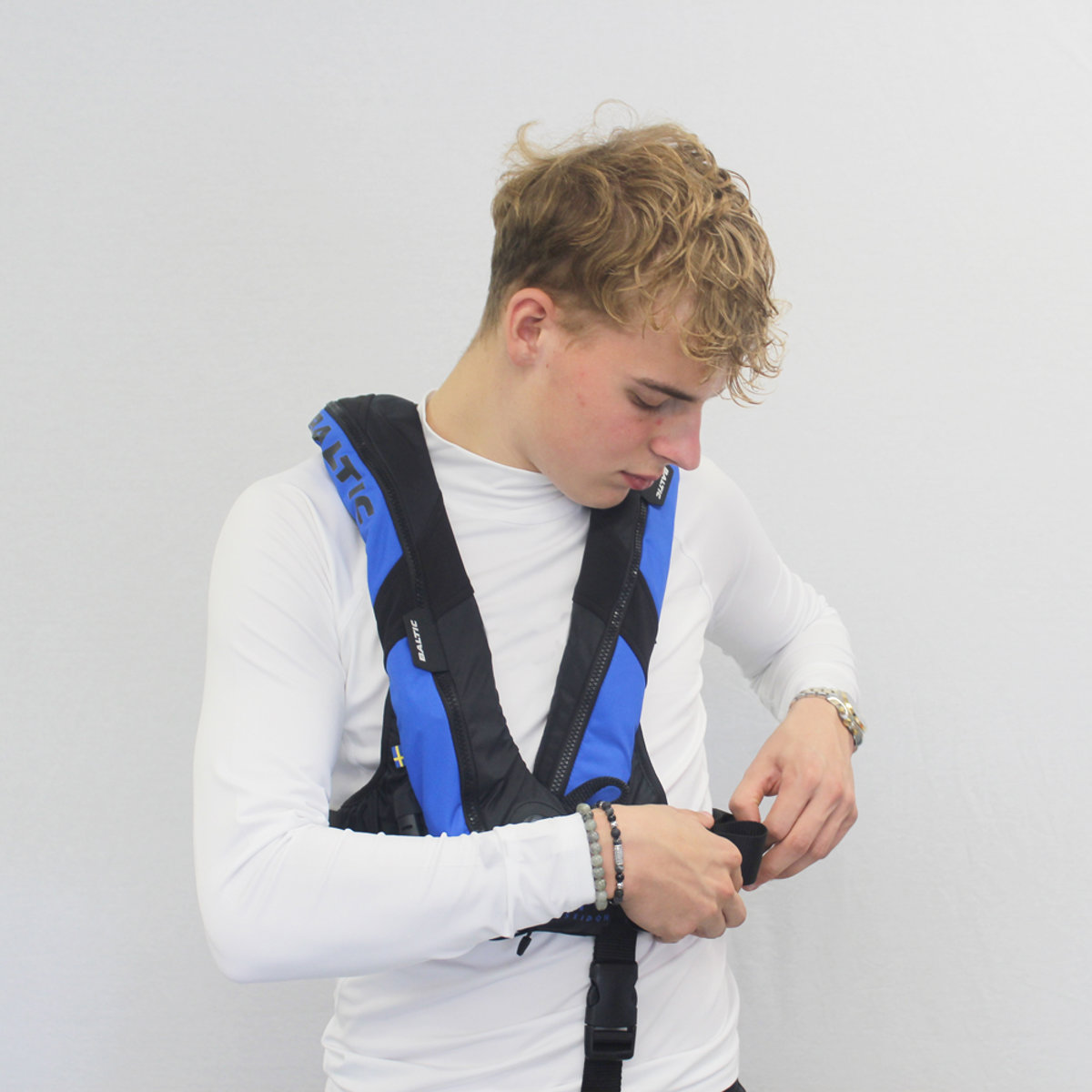 Baltic Poseidon 165N automatisch reddingsvest met harnas blauw 5