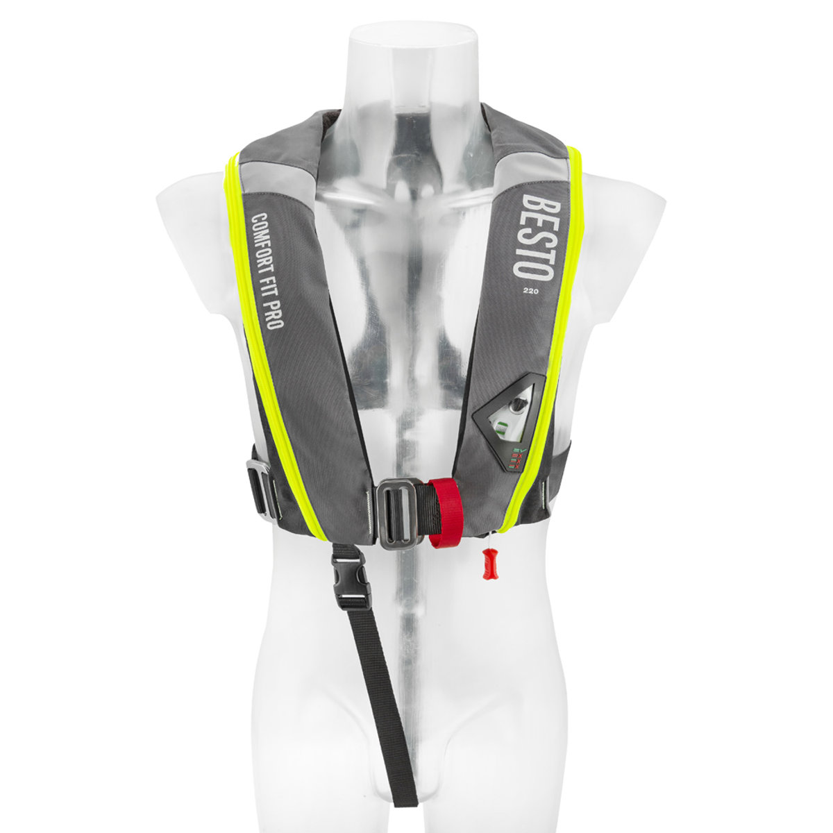 Besto Comfort fit automatisch reddingsvest PRO 220N mh antraciet/yellow foto 1