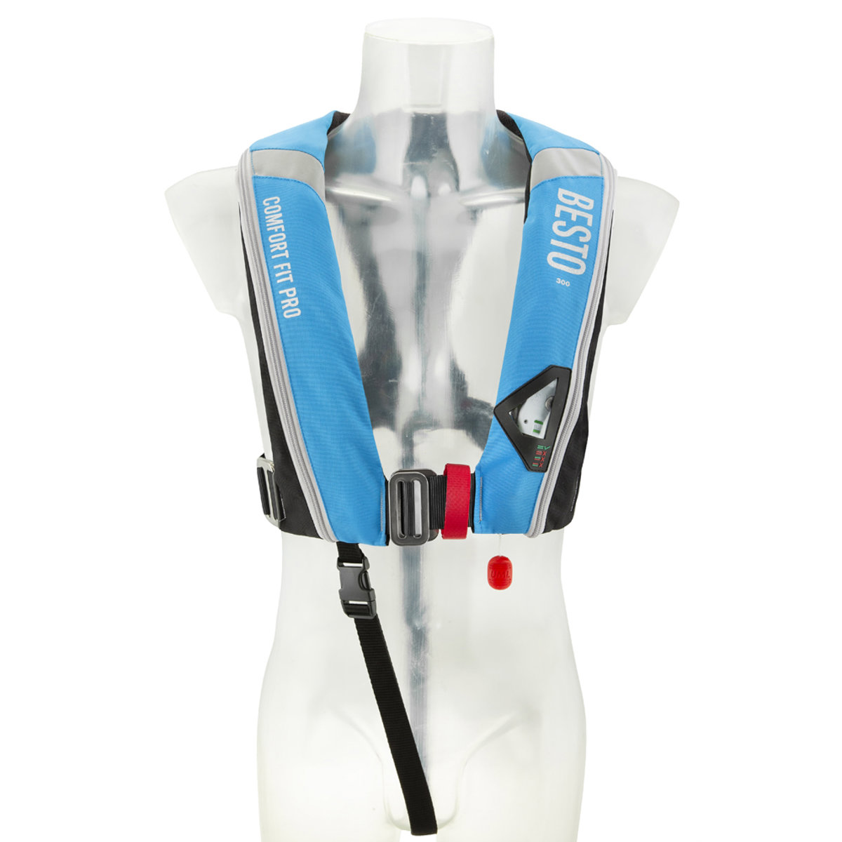Besto Comfort fit automatisch reddingsvest PRO 300N mh ijsblauw/zwart foto 1