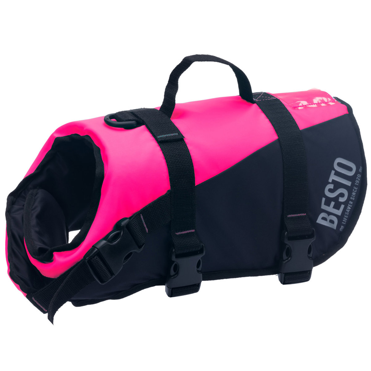 Besto honden zwemvest deluxe roze/zwart foto 1