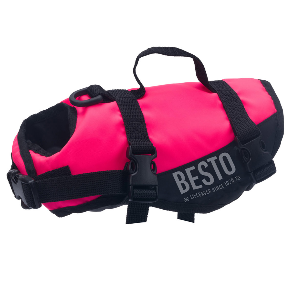 Besto kattenzwemvest deluxe roze/zwart foto 1