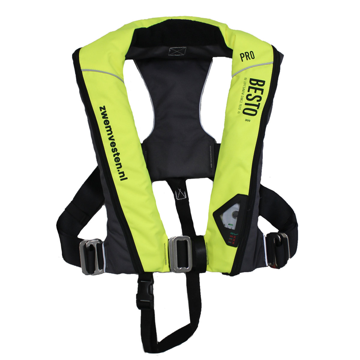 Besto high comfort automatisch reddingsvest 300N high viz yellow foto 1