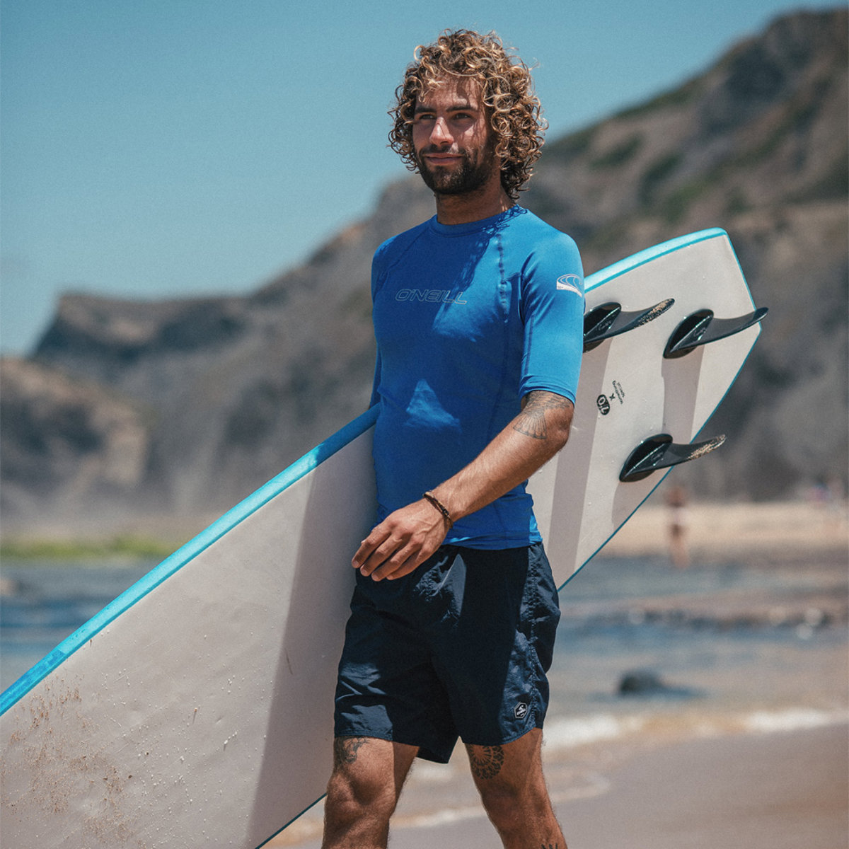 Oneill sneldrogend UV protectie shirt heren blauw 3